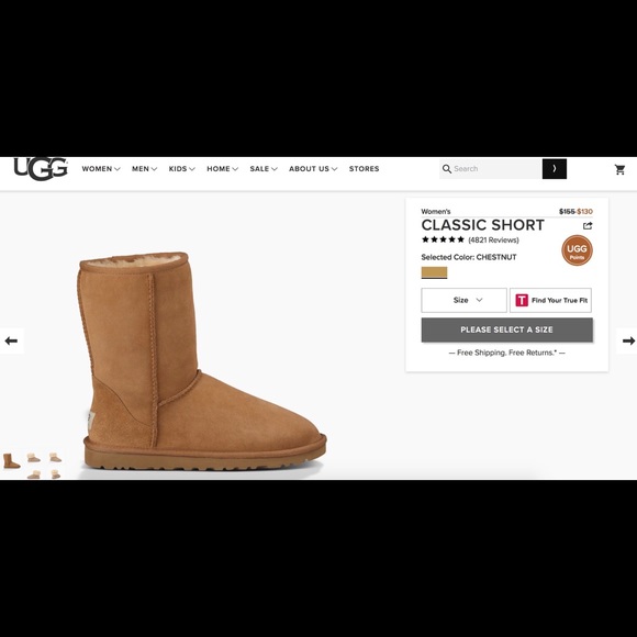 UGG Shoes - Classic Short Ugg Boot in Chesnut